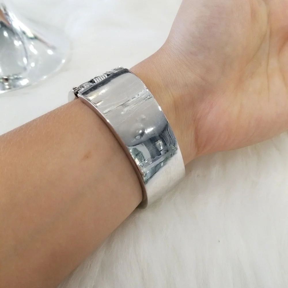 Black & silver rhinestone bracelet